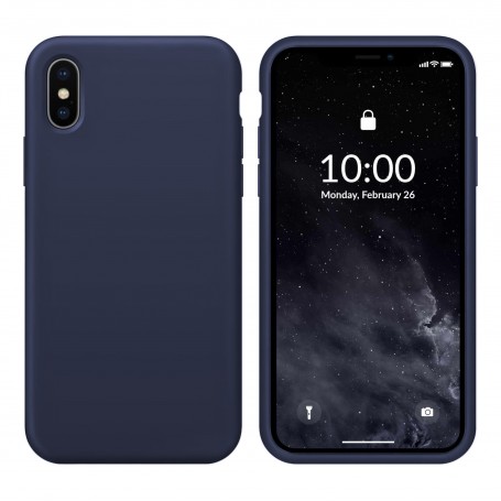 Funda Silicona para Apple iPhone X / Xs Azul Medianoche Librephonia | Estado Como Nuevo | Outlet