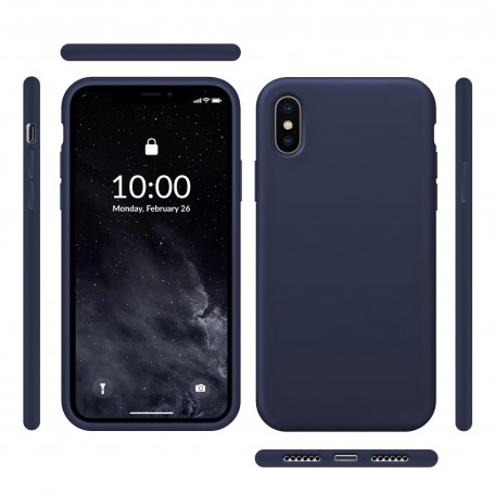 Funda Silicona para Apple iPhone X / Xs Azul Medianoche Librephonia | Estado Como Nuevo | Outlet
