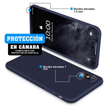 Funda Silicona para Apple iPhone X / Xs Azul Medianoche Librephonia | Estado Como Nuevo | Outlet