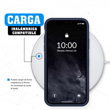 Funda Silicona para Apple iPhone X / Xs Azul Medianoche Librephonia | Estado Como Nuevo | Outlet