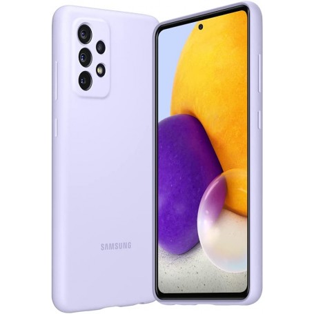 Funda Samsung de Silicona Para Galaxy A72 Color Violeta Modelo EF-PA725TV