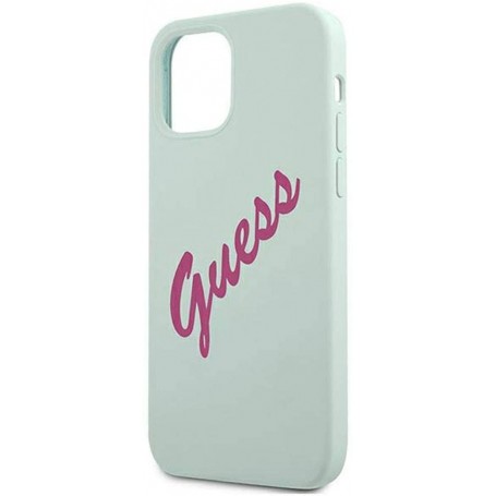 Funda Guess Vintage de silicona para iPhone 12 | 12 Pro color Turquesa