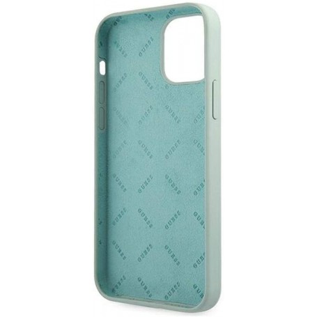 Funda Guess Vintage de silicona para iPhone 12 | 12 Pro color Turquesa