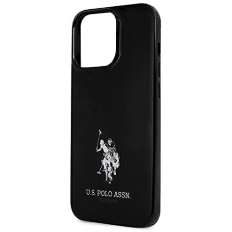 Funda Rígida US Polo para Apple iPhone 13 Pro Max Color Negro con logo Caballos USHCP13XUMHK