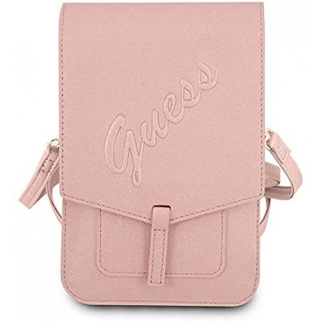 Funda Bolso Guess diseño Saffiano Color Rosa GUWBRSAVSPI