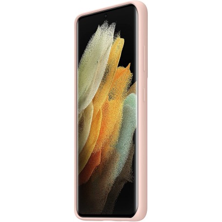 Funda Samsung de Silicona Para Galaxy S21 Ultra Rosa Modelo EF-PG998TP