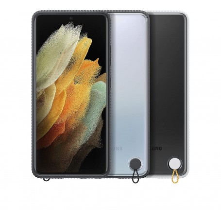 Funda Clear Cover para Samsung Galaxy S21 Ultra Transparente con Borde Blanco Modelo EF-GG998CW