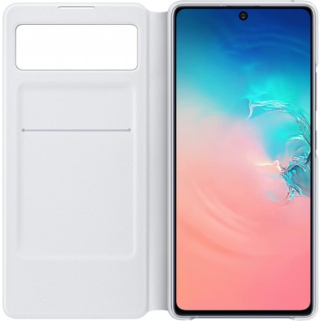 Funda Samsung S View Wallet Cover Para Galaxy S10 Lite Color Blanco Modelo EF-EG770PW