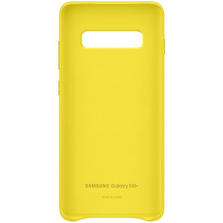 Funda Samsung Piel Para Galaxy S10 Plus Color Amarillo Modelo EF-VG975LY Nuevo