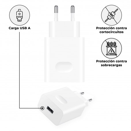 Cargador Compatible CP404 con Cable USB C Carga Rápida 22.5W  Color Blanco | Librephonia