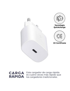 Cargador 20W Compatible EP-TA800EWE + USB C Blanco para... 2