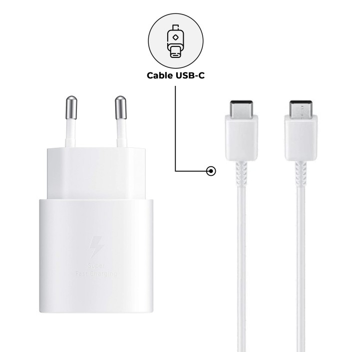 Cargador 20W Compatible EP-TA800EWE + USB C...