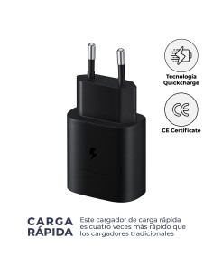 Cargador Compatible EP-TA800EBE + USB C Negro para... 2