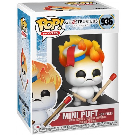 Figura Funko Pop! Películas Cazafantasmas El Legado Mini Puft En Llamas Modelo 936 |48492