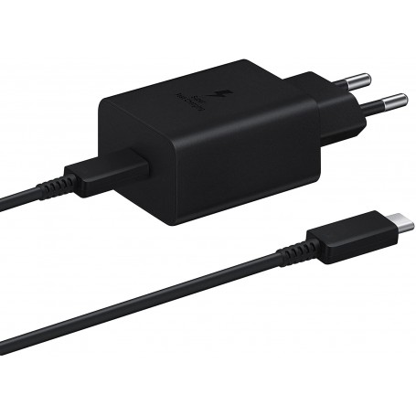 Cargador Samsung EP-T4510XB de 45W Negro con cable USB-C Carga Rápida