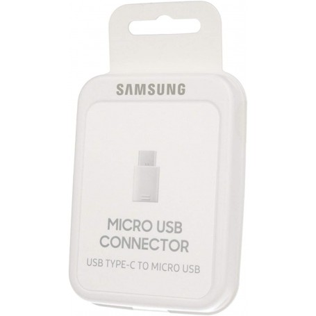 Adaptador Conector Samsung micro USB a USB-C EE-GN930KW Pack-3 Blanco