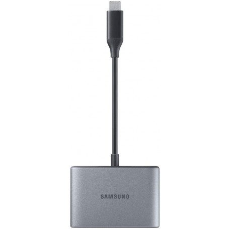 Adaptador Multipuerto Samsung Modelo EE-P3200BJ Gris Conexiones USB-A, HDMI, USB-C