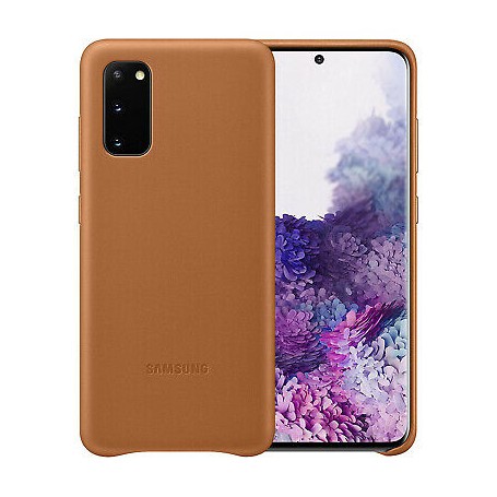 Funda Samsung Para Galaxy S20 En Piel Color Marrón Modelo EF-VG980LA