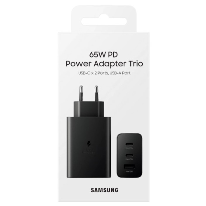 Cargador Samsung Trio 65W Modelo EP-T6530NB...
