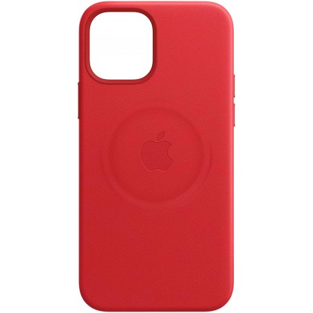 Funda de Piel con Magsafe para Apple iPhone 12 Pro Max color Rojo