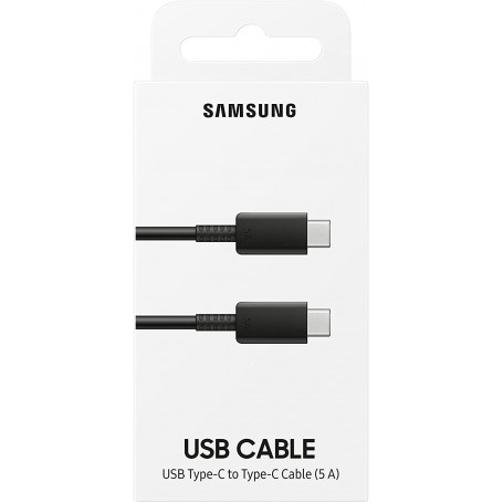 Cable Samsung de datos de USB-C a USB-C Modelo EP-DN975BB Negro Estado Como Nuevo
