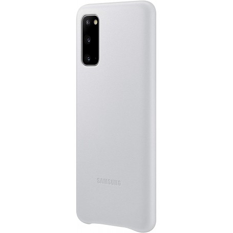Funda Samsung Para Galaxy S20 En Piel Color Gris Modelo EF-VG980LS