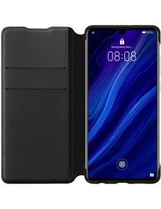 Funda de Piel Cuero Para Huawei P30 Negro 51992854 |...