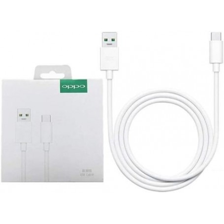 Cable Oppo VOOC Carga Flash DL129 USB-C 1m Blanco | Estado Como Nuevo | Outlet