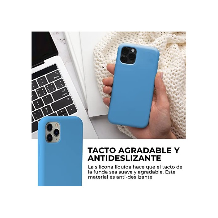 Funda Silicona para Apple iPhone 11 Pro Azul...