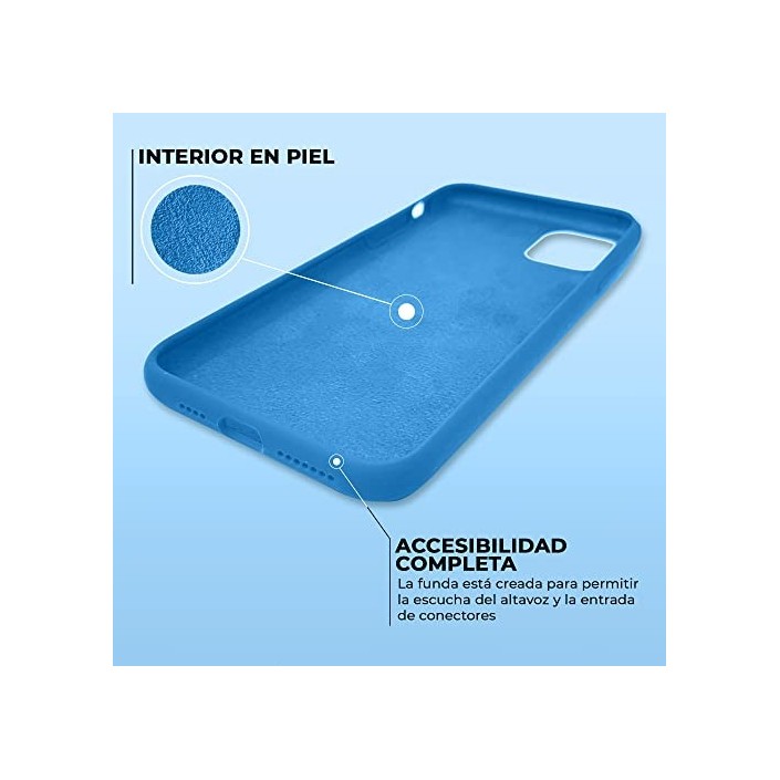 Funda Silicona para Apple iPhone 11 Pro Azul...