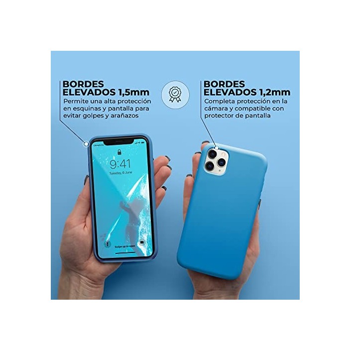 Funda Silicona para Apple iPhone 11 Pro Azul...