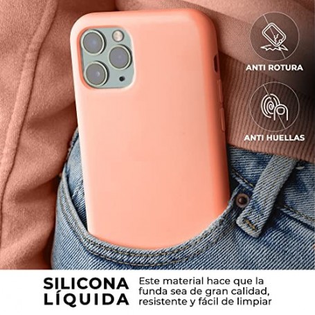 Funda Silicona para Apple iPhone 11 Pro Max Pomelo | Librephonia