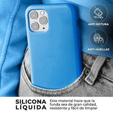 Funda Silicona para Apple iPhone 11 Pro Max Azul Surfero | Librephonia