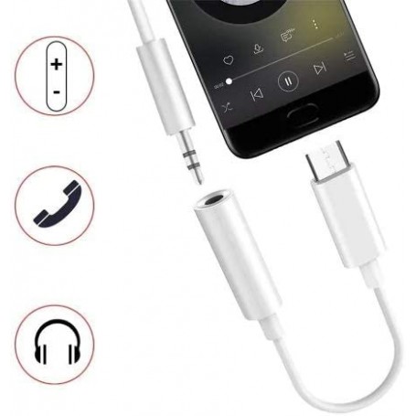 Adaptador Compatible CM20 Tipo C a Jack 3.5mm