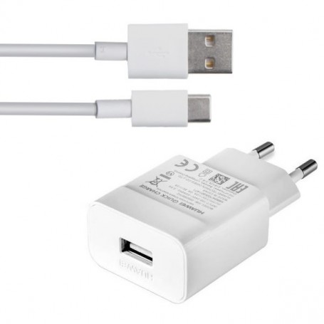 Cargador Huawei Rápido 18W Modelo HW 090200EH0 Incluye Cable Tipo C
