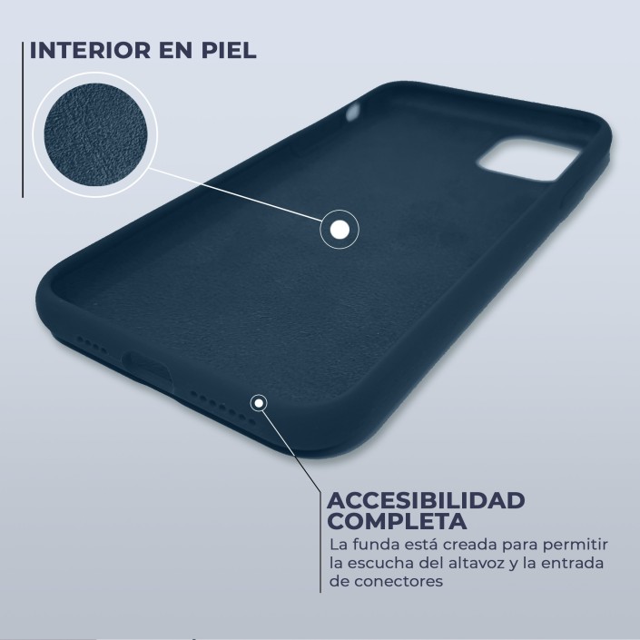 Funda Silicona para Apple iPhone 11 Azul Marino...