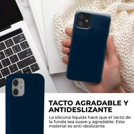 Funda Silicona para Apple iPhone 11 Azul Marino | Librephonia