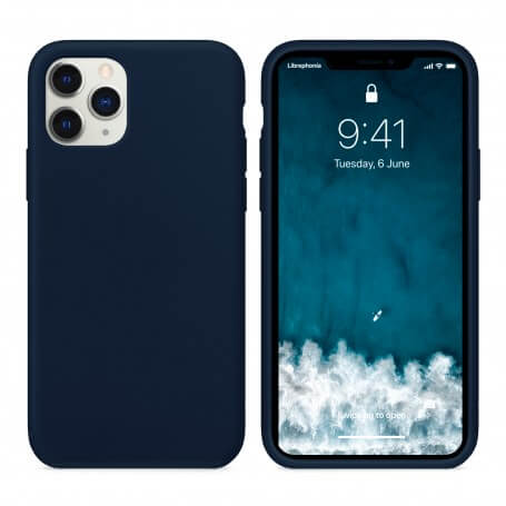 Funda Silicona para Apple iPhone 11 Pro Azul Marino | Librephonia