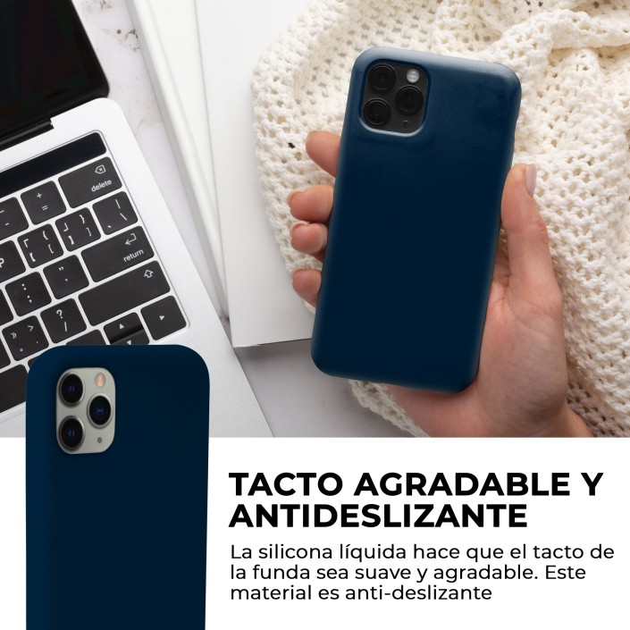Funda Silicona para Apple iPhone 11 Pro Azul...