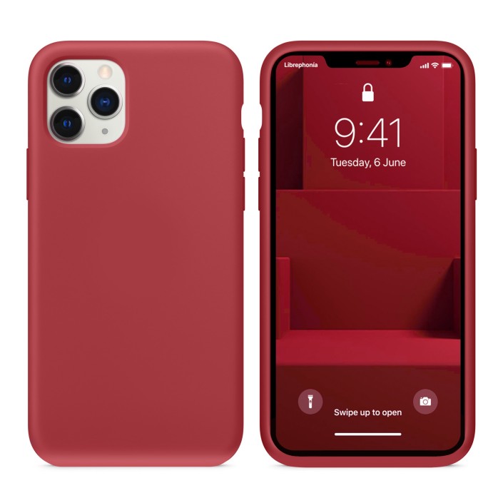 Funda Silicona para Apple iPhone 11 Pro Granate...