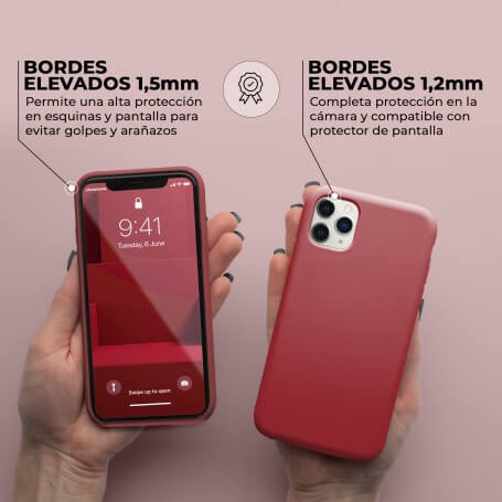 Funda Silicona para Apple iPhone 11 Pro Granate | Librephonia