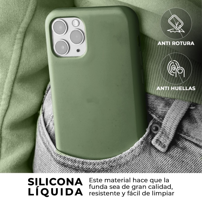 Funda Silicona para Apple iPhone 11 Pro Verde...