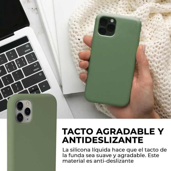 Funda Silicona para Apple iPhone 11 Pro Verde...