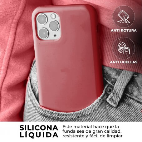 Funda Silicona para Apple iPhone 11 Pro Max Granate | Librephonia