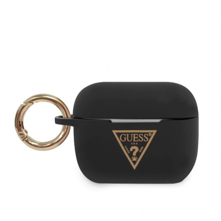 Funda Guess Silicona para Apple Airpods Pro Triángulo Negro  Modelo GUACAPLSTLBK