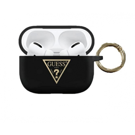 Funda Guess Silicona para Apple Airpods Pro Triángulo Negro  Modelo GUACAPLSTLBK