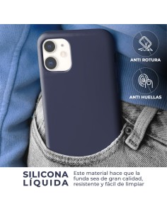 Funda Silicona para Apple iPhone 11 Azul Medianoche -... 2