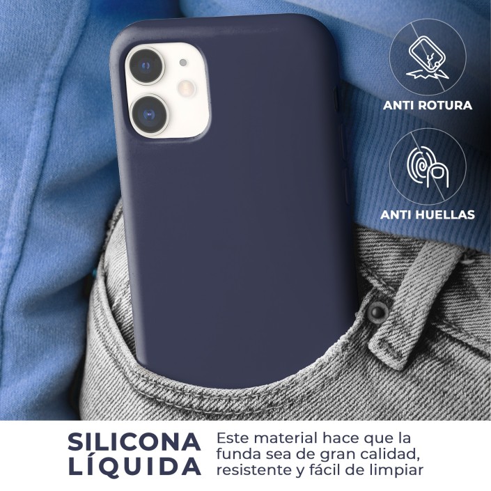 Funda Silicona para Apple iPhone 11 Azul...