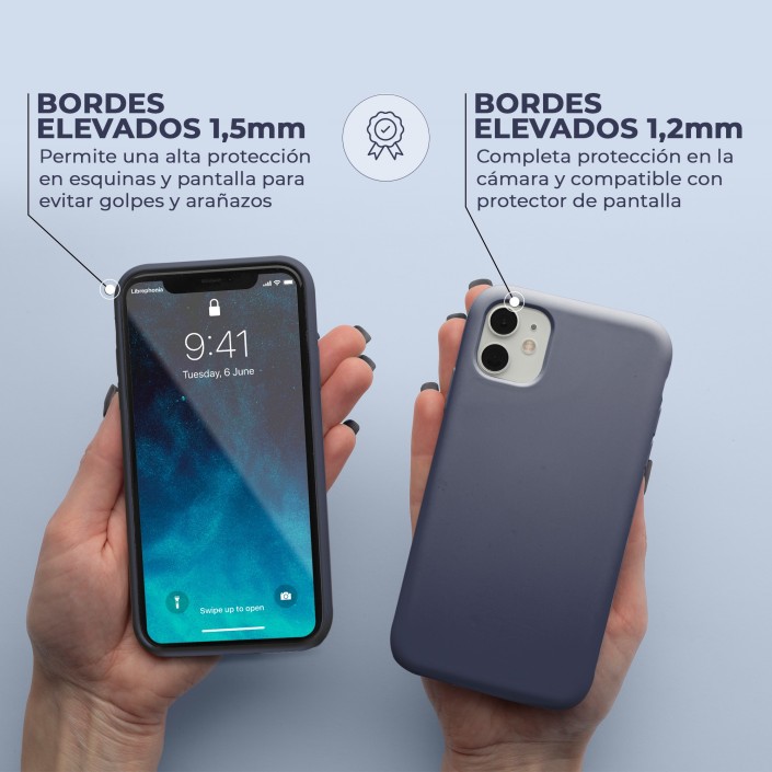 Funda Silicona para Apple iPhone 11 Azul...