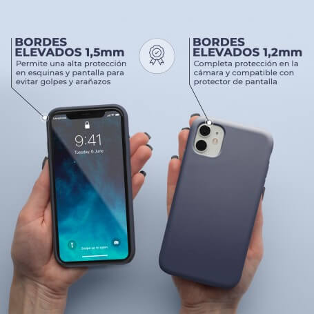 Funda Silicona para Apple iPhone 11 Azul Medianoche - Librephonia